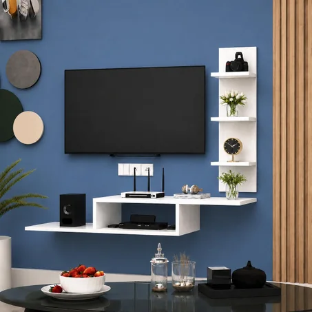 Meuble TV Mural + Étagères